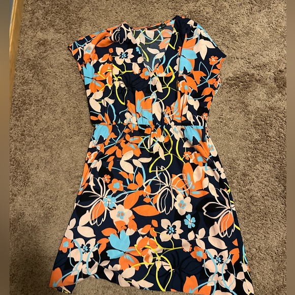 Halogen Navy Floral Dress - Picture 1 of 5